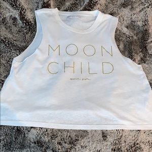 Spiritual Gangster Ivory Tank w/ Gold lettering